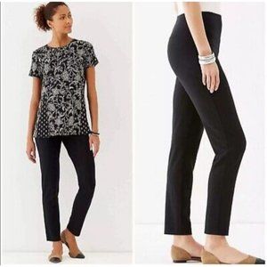 J. Jill Wearever Collection Smooth Fit Slim Ankle Pants Black Size M
